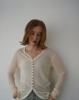 Sheer bustier cardigan