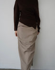 Tuck drape skirt