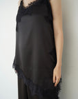 Sier race satin camisole