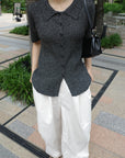Bouclé knit polo