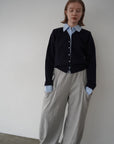 Shirt docking knit cardigan