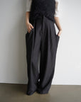 Twill drape pants