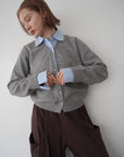 Shirt docking knit cardigan