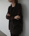 Double face shaggy gilet