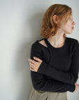 Cut top lib knit