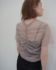 Tulle shirring Tshirts