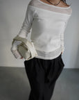 Lib off shoulder layered top