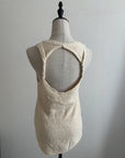 Back open knit tops