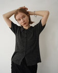Bouclé knit polo