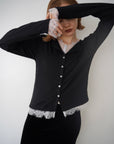 Cut lib race docking cardigan
