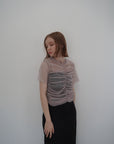 Tulle shirring Tshirts