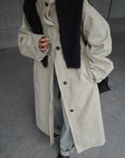 Curve sleeve raglan trench coat