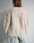 Shaggy mohair cardigan