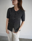 Bouclé knit polo