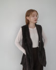 Double face shaggy gilet