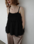Front ribbon shaggy top