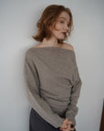 Unbalance knit tops