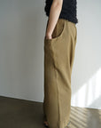 Twill drape pants