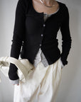 Layered lib cardigan