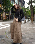 Design jacquard flare skirt