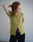 Bouclé knit polo