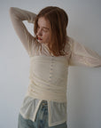 Sheer bustier cardigan