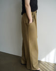 Twill drape pants