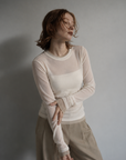 Layered see-through top