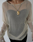 Sier lamé pullover