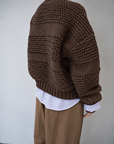Low Gauge Texture Zip Cardigan
