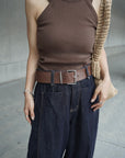 Double strap American sleeve tank