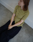 Bouclé knit polo