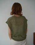 Openwork knit top