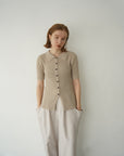 Bouclé knit polo