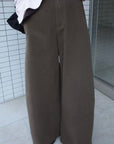 Cotton mink belt pants