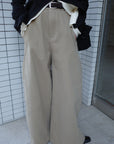 Cotton mink belt pants