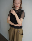 Tulle shirring Tshirts
