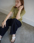 Bouclé knit polo