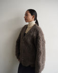Shaggy mohair cardigan