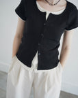 Layered lib half sleeve tops