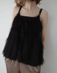 Front ribbon shaggy top