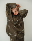 Velours flower pattern Shirt