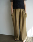 Twill drape pants