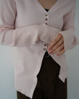 【再入荷】Vneck button lib cardigan