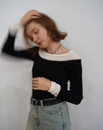 Lib off shoulder layered top