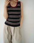 Bi-color boarder tank top