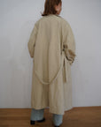 Curve sleeve raglan trench coat