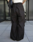 Water repellent parachute pants