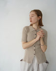 Bouclé knit polo