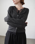 Cut lib race docking cardigan
